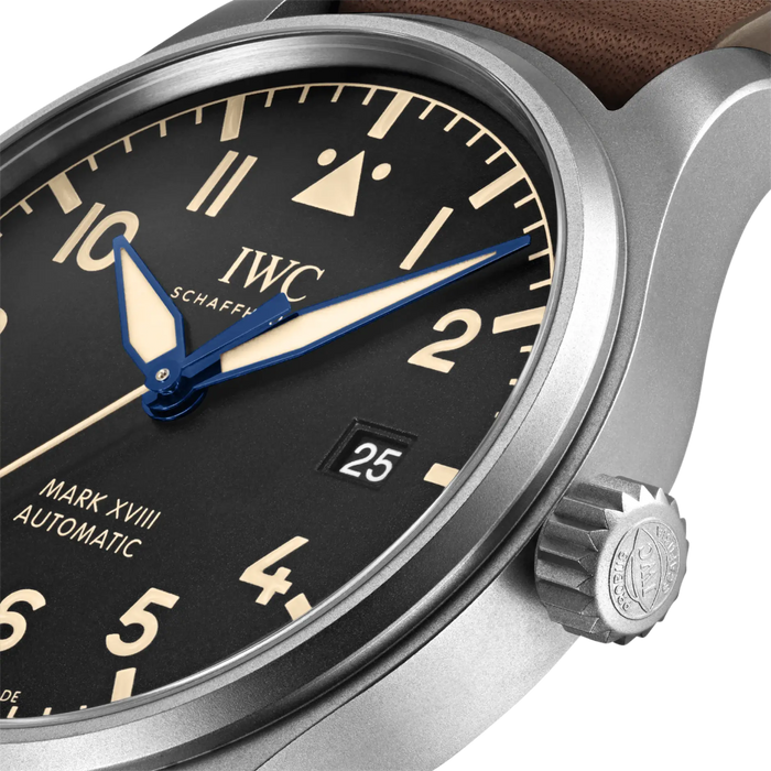 IWC Pilot Mark XVIII Heritage Black Dial Brown Leather 40mm