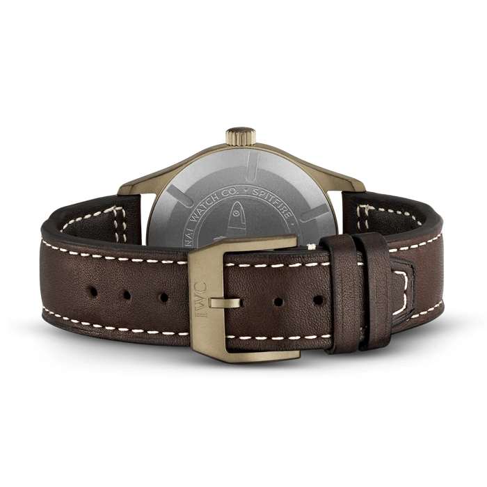 IWC Pilot Automatic Spitfire Green Dial Brown Leather 39mm