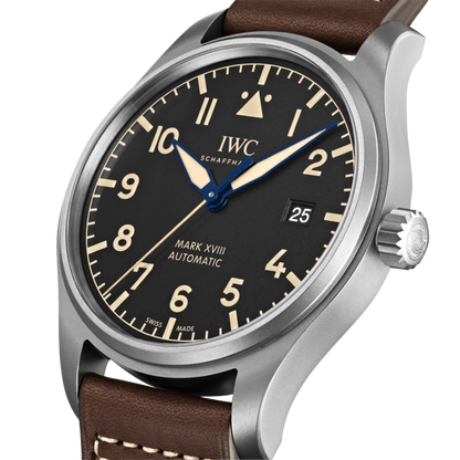 IWC Pilot Mark XVIII Heritage Black Dial Brown Leather 40mm