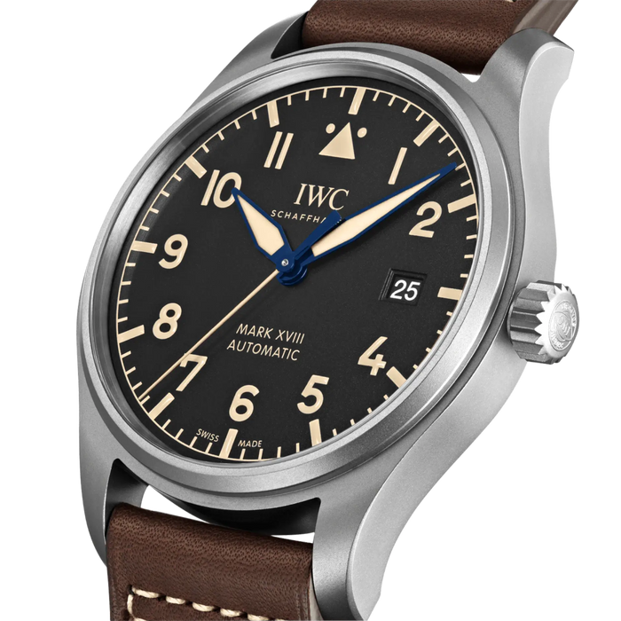 IWC Pilot Mark XVIII Heritage Black Dial Brown Leather 40mm