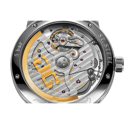 Glashutte Senator Panorama Date Moonphase Blue Dial Blue Alligator 40mm