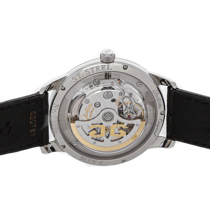 Glashutte Vintage Sixties Silver Dial Black Alligator 39mm