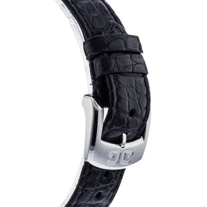 Glashutte Vintage Sixties Silver Dial Black Alligator 39mm