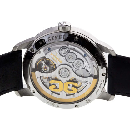 Glashutte Senator Excellence Blue Dial Black Alligator 42mm
