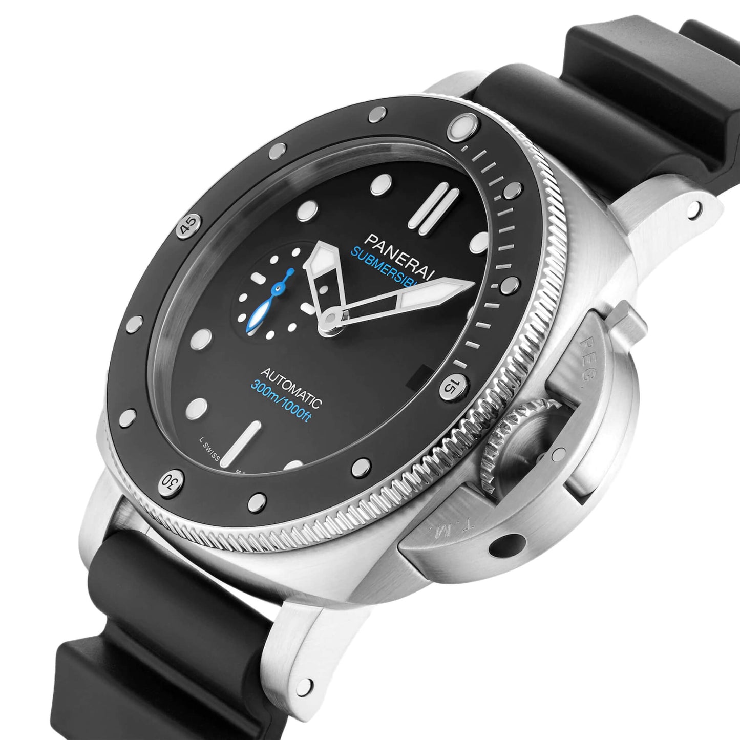 Panerai Submersible Black Dial Black Rubber 42mm