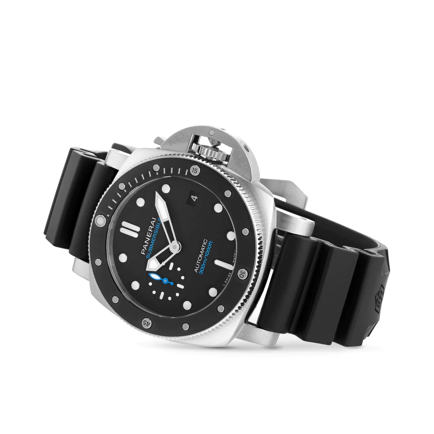 Panerai Submersible Black Dial Black Rubber 42mm