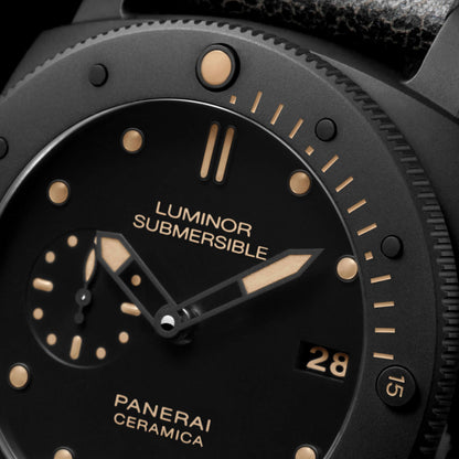 Panerai Luminor Submersible 1950 3 Days Black Dial Black Leather 47mm