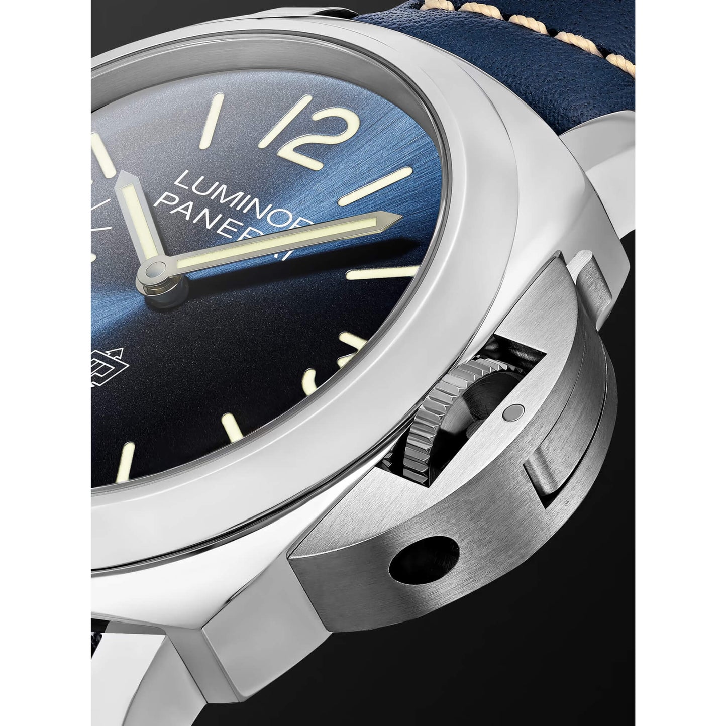 Panerai Luminor Blu Mare Blue Dial Blue Leather 44mm