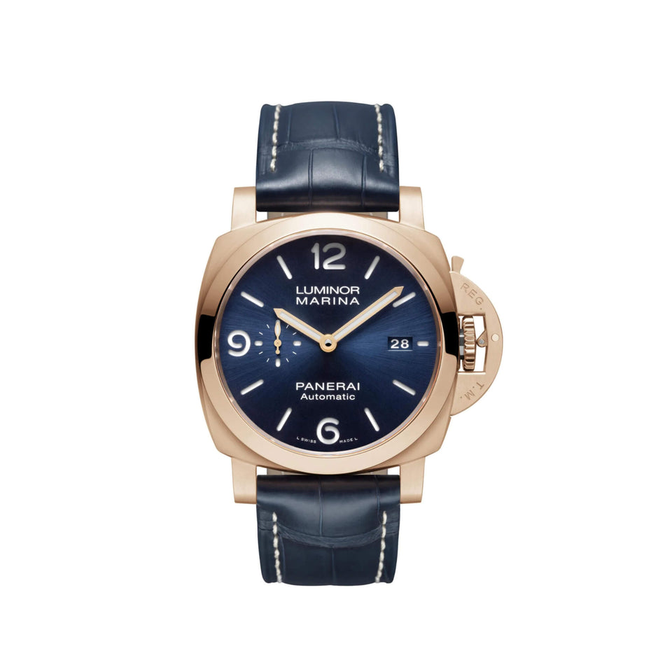 Panerai Luminor Marina Blue Dial Blue Alligator 44mm