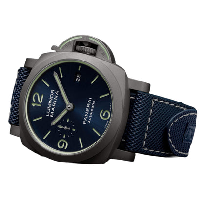 Panerai Luminor Marina Blue Dial Blue Fabric 44mm