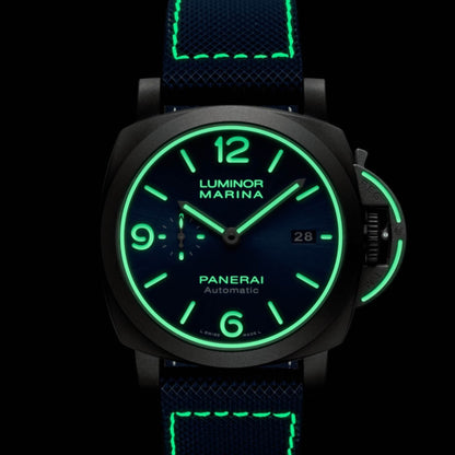 Panerai Luminor Marina Blue Dial Blue Fabric 44mm