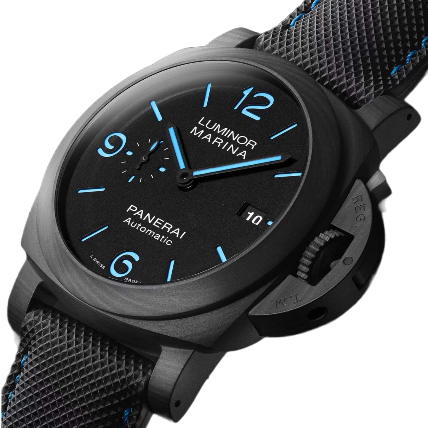 Panerai Luminor Marina Black Dial Black Fabric 44mm