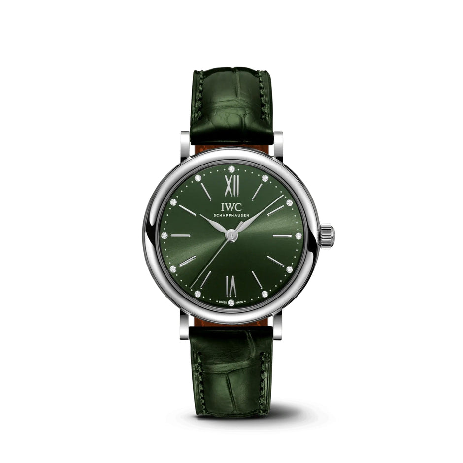 IWC Portofino Automatic Green Dial Green Leather 34mm