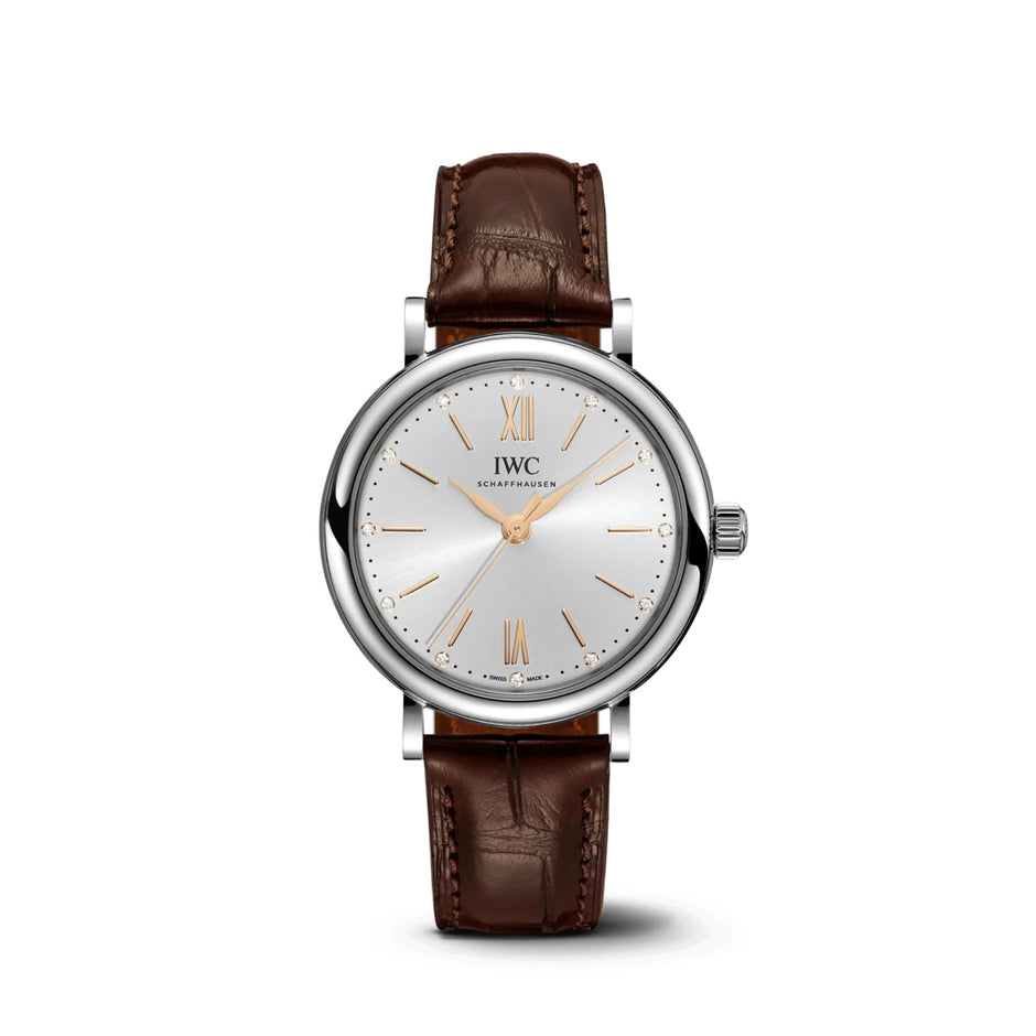 IWC Portofino Automatic Silver Dial Brown Leather 34mm