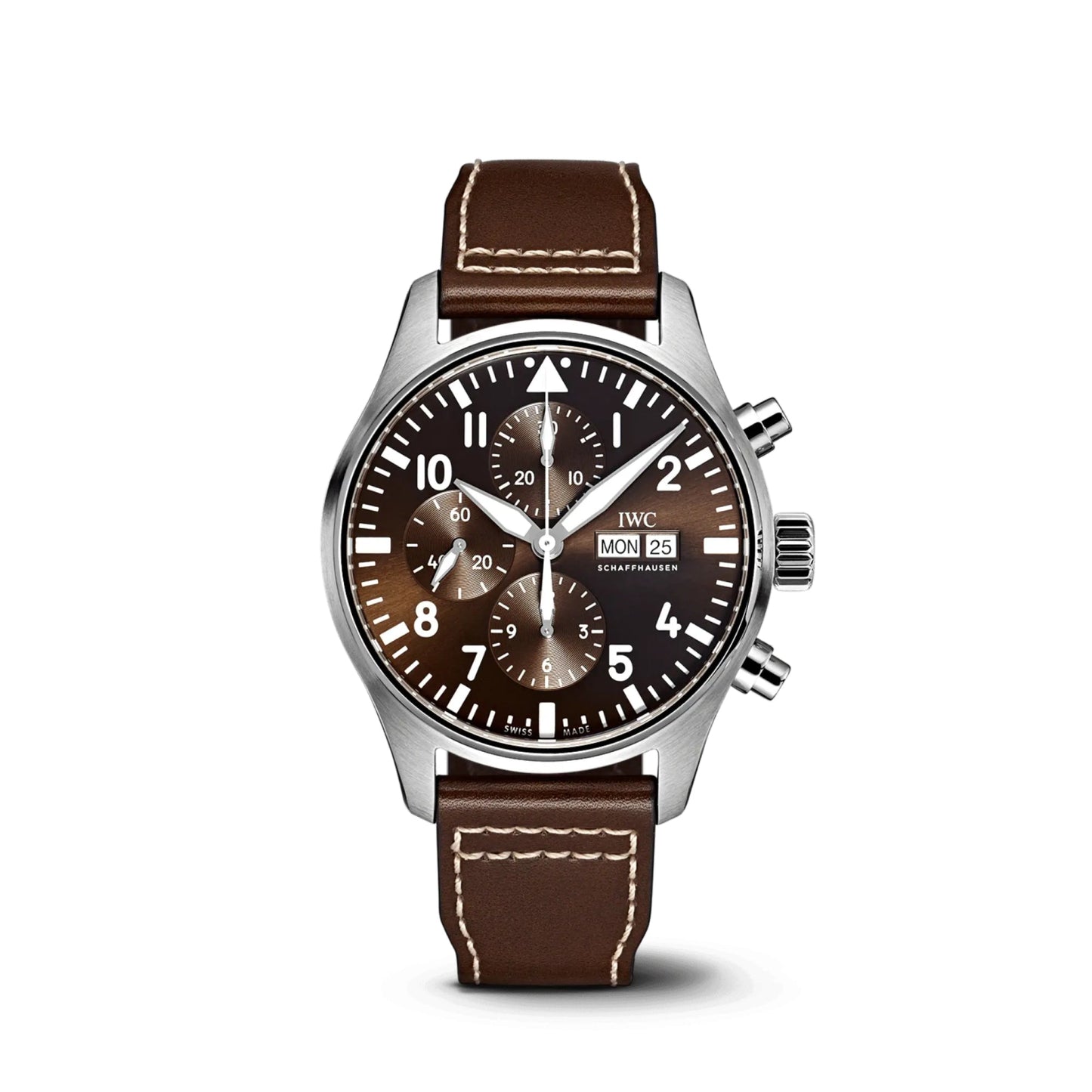 IWC Pilot Chronograph Edition "Antoine De Saint Exupery" Brown Dial Brown Leather 43mm