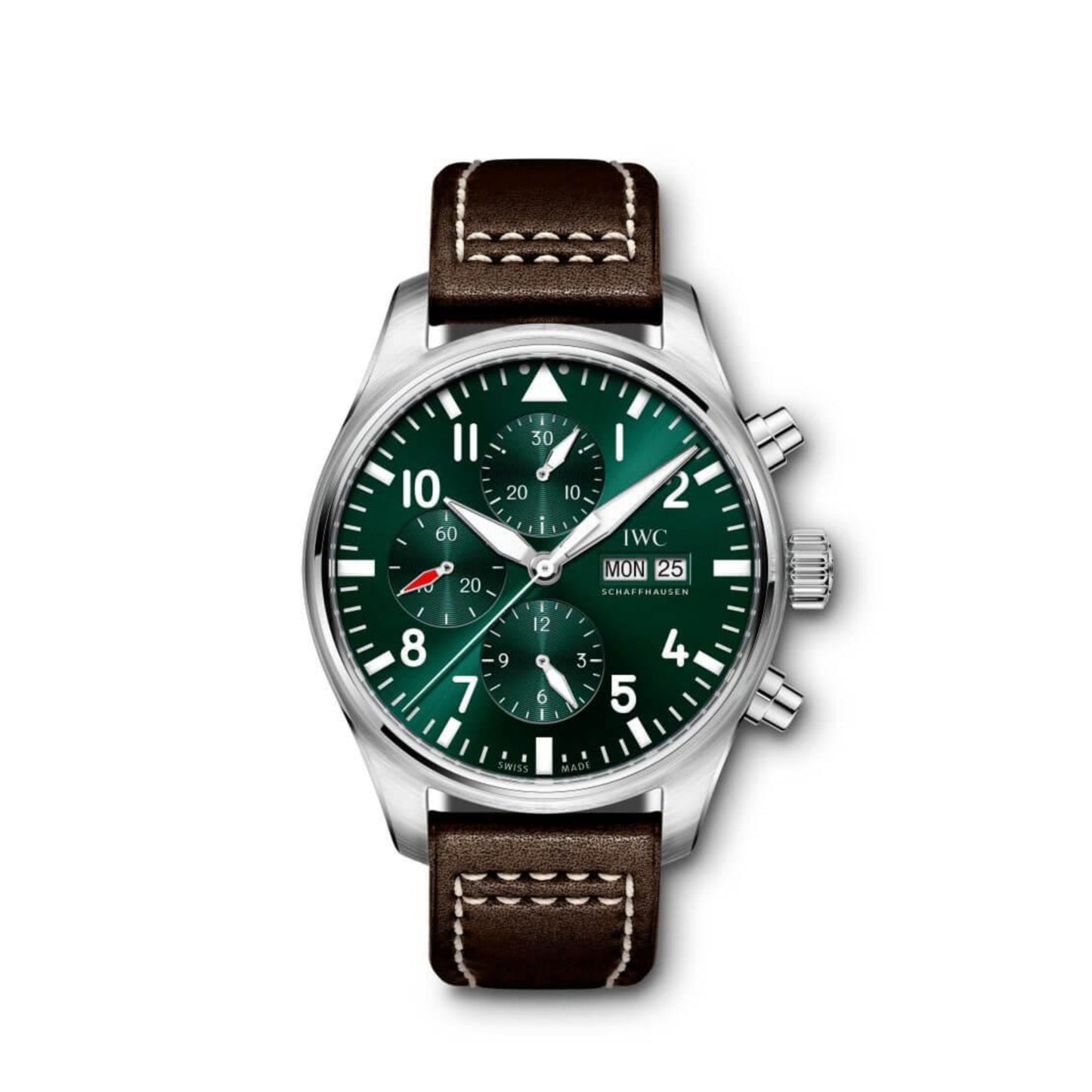 IWC Pilot Chronograph Edition Racing Green Dial Brown Leather 43mm