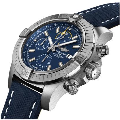 Breitling Avenger Chronograph Blue Dial Blue Leather 45mm