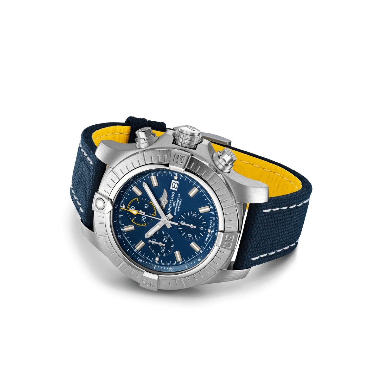 Breitling Avenger Chronograph Blue Dial Blue Leather 45mm