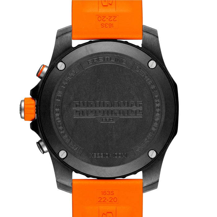 Breitling Endurance Pro Black Dial Orange Rubber 44mm
