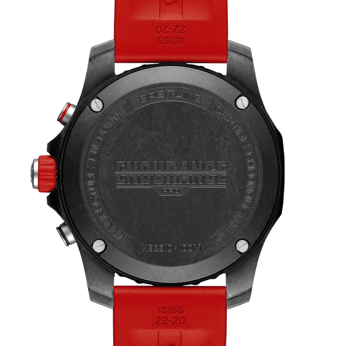 Breitling Endurance Pro Ironman Black Dial Red Rubber 44mm