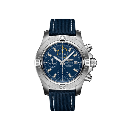 Breitling Avenger Chronograph Blue Dial Blue Leather 45mm