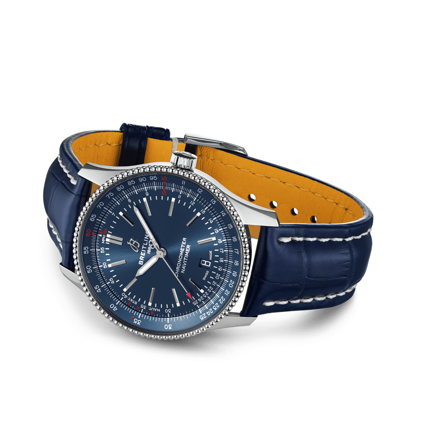 Breitling Navitimer Automatic Blue Dial Blue Leather 41mm