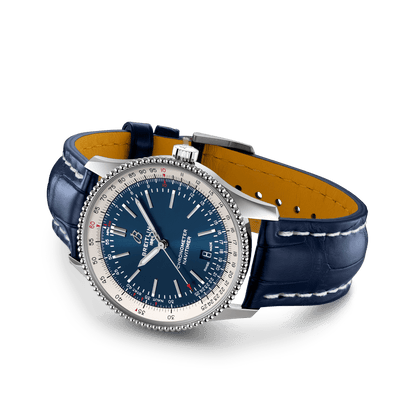 Breitling Navitimer Automatic Blue Dial Blue Leather 41 mm