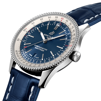 Breitling Navitimer Automatic Blue Dial Blue Leather 41 mm