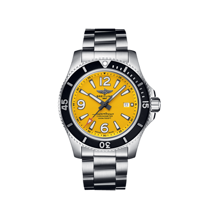 Breitling Superocean Automatic Yellow Dial Stainless Steel 44mm