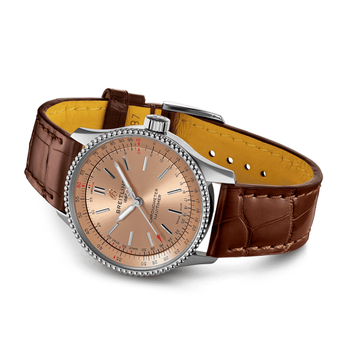 Breitling Navitimer Automatic Copper Dial Brown Leather 35mm