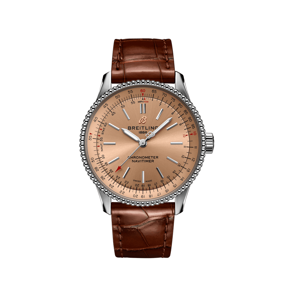 Breitling Navitimer Automatic Copper Dial Brown Leather 35mm