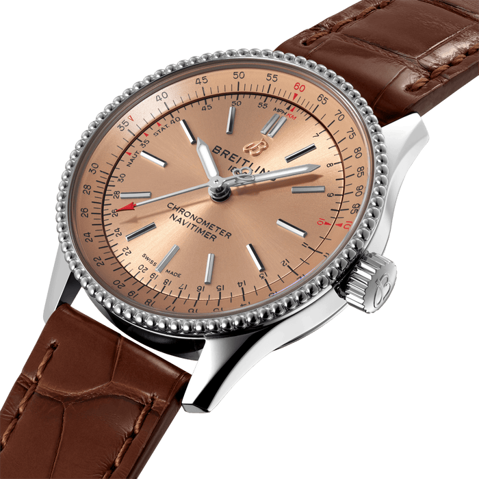 Breitling Navitimer Automatic Copper Dial Brown Leather 35mm