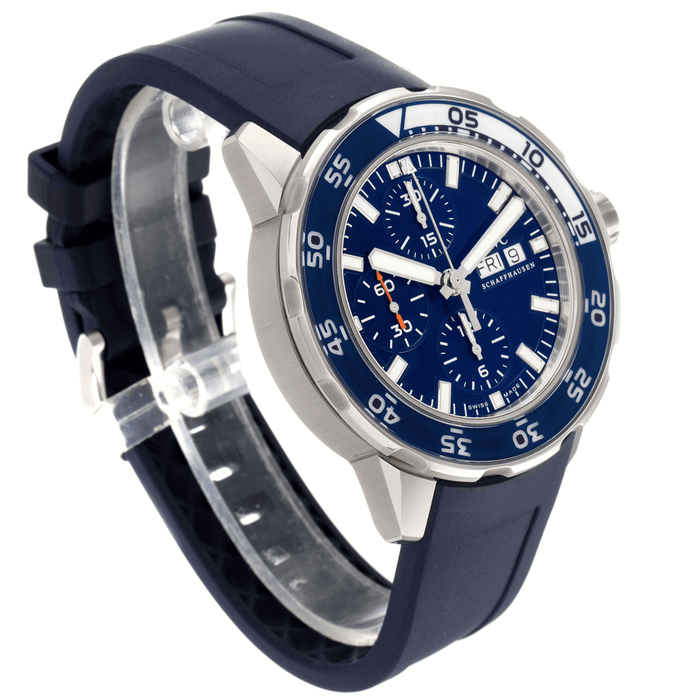 IWC Aquatimer Chronograph Blue Dial Blue Rubber 44mm