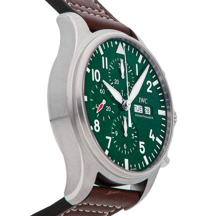 IWC Pilot Chronograph Edition Racing Green Dial Brown Leather 43mm