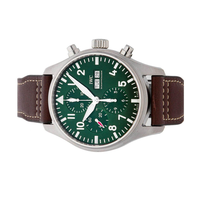 IWC Pilot Chronograph Edition Racing Green Dial Brown Leather 43mm