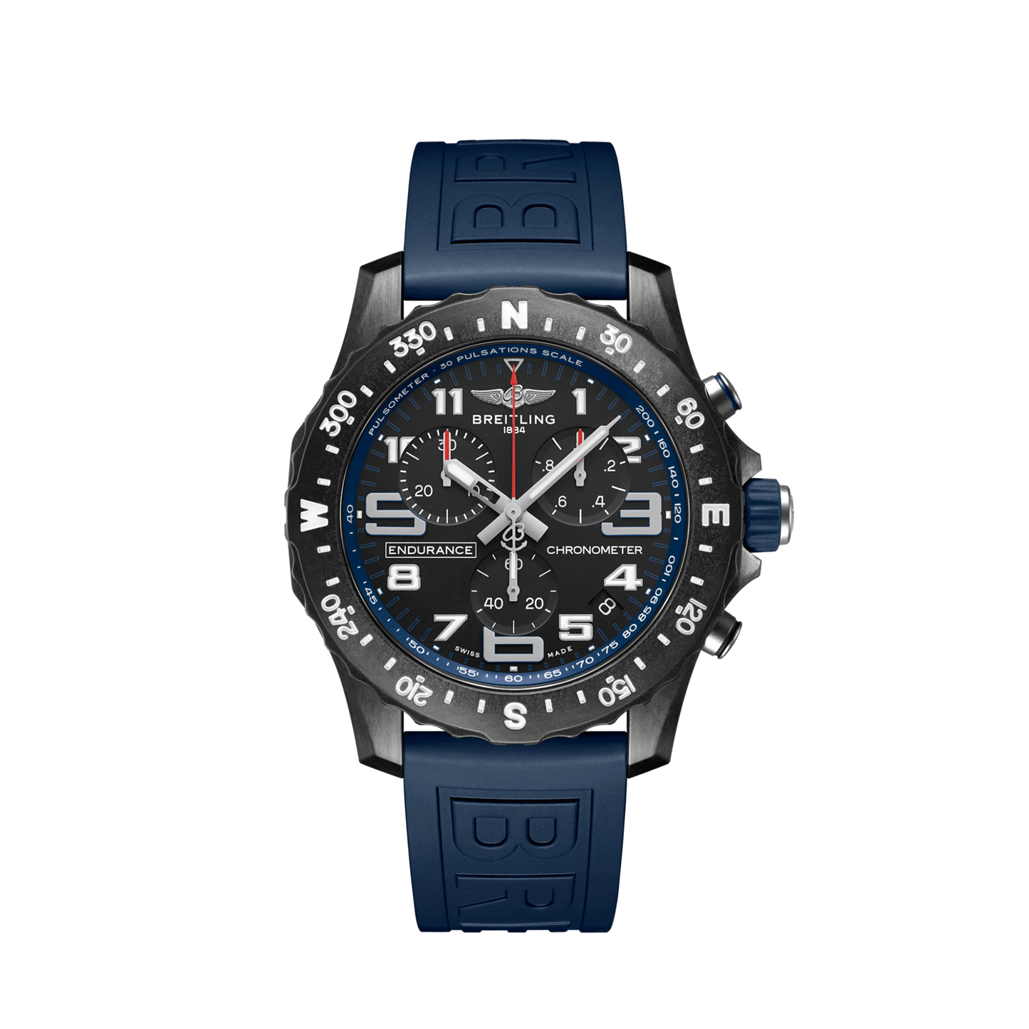 Breitling Endurance Pro Black Dial Blue Rubber 44mm